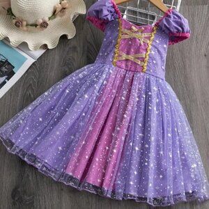 Princess Rapunzel Tangled Dress Girls Halloween Costume